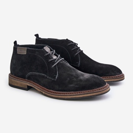 Bottes à lacets en daim pour hommes Big Star OO174146 noir 1