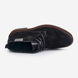 Bottes à lacets en daim pour hommes Big Star OO174146 noir le noir 2