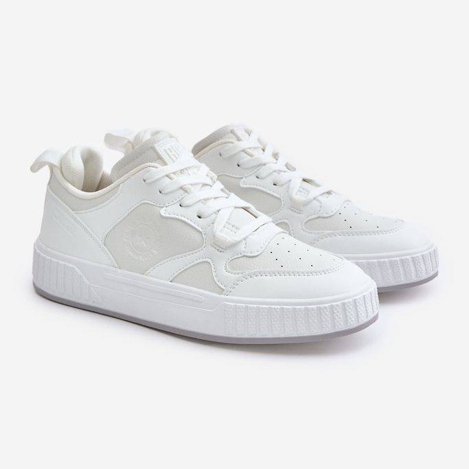 Baskets en cuir écologique pour hommes Big Star OO174003 Blanc blanche 1