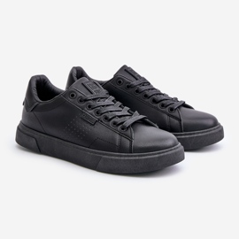 Baskets pour hommes en cuir écologique Big Star OO174117 Noir le noir 1