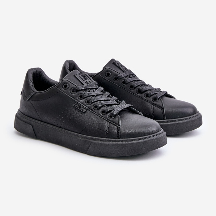 Baskets pour hommes en cuir écologique Big Star OO174117 Noir le noir 1