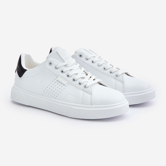 Baskets pour hommes en cuir écologique Big Star OO174115 Blanc blanche 1