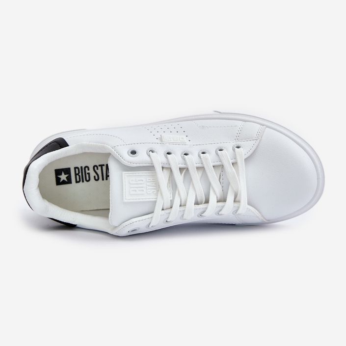 Baskets pour hommes en cuir écologique Big Star OO174115 Blanc 2