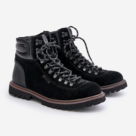 Bottes isolées en daim pour hommes Big Star OO174643 Hi-Poly System noir le noir 1