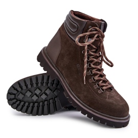 Bottes isolées en daim pour hommes Big Star OO174644 Hi-Poly System marron brun 9