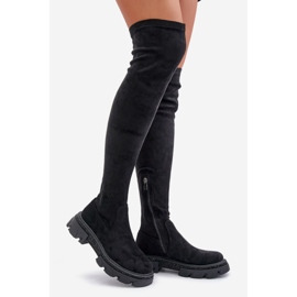 Cuissardes Femme Eco Daim Noir Irithalla 1