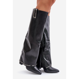 Bottines à talon relevé pour femme, noir Kaielia 1