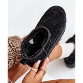 Bottes de neige à plateforme en daim pour femmes noires Nereviana le noir 3