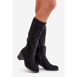 Cuissardes à talons hauts pour femmes, noir Erisorae le noir 1