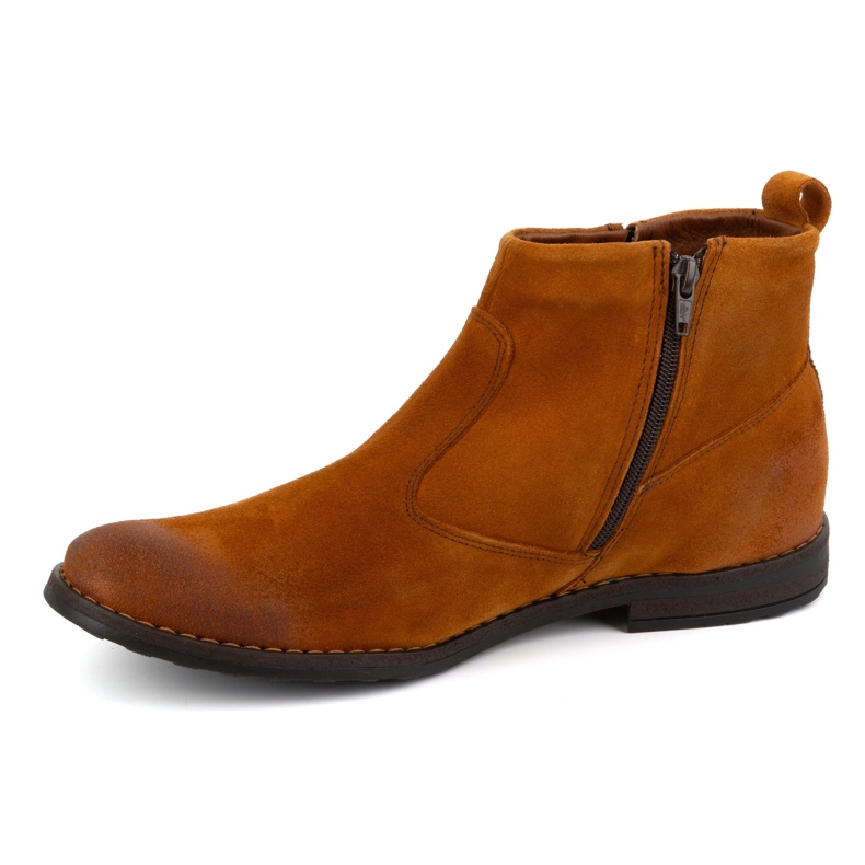 Olivier Bottines Chelsea en cuir pour hommes 7939S rouge orange 1