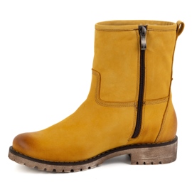 Olivier Bottes d'hiver isolées en cuir pour femme 340BB Moutarde orange 1 Olivier Bottes d'hiver isolées en cuir pour femme 340BB Moutarde orange 1