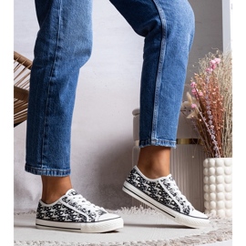 Baskets femme Rimmie noires et blanches 1