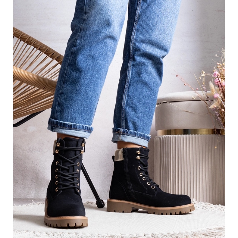 Bottes Amata isolées noires le noir 1