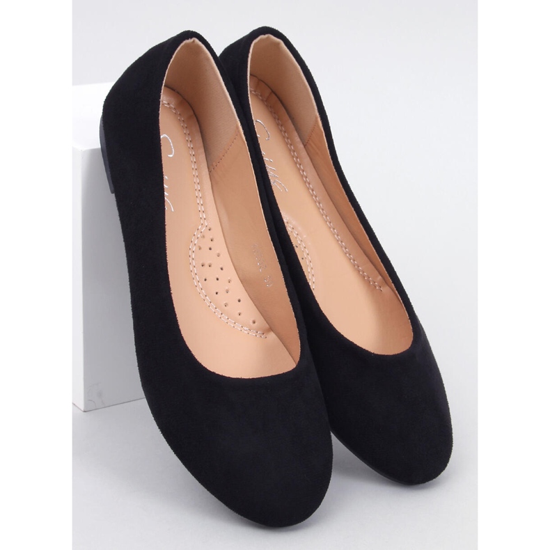 Ballerines classiques en daim Sessa Noir le noir 1