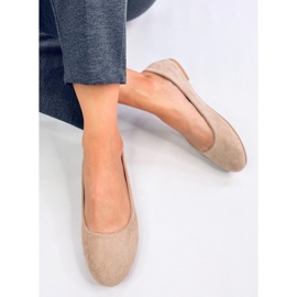 Sessa Ballerines classiques en daim kaki beige 5