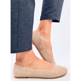 Sessa Ballerines classiques en daim kaki beige 2