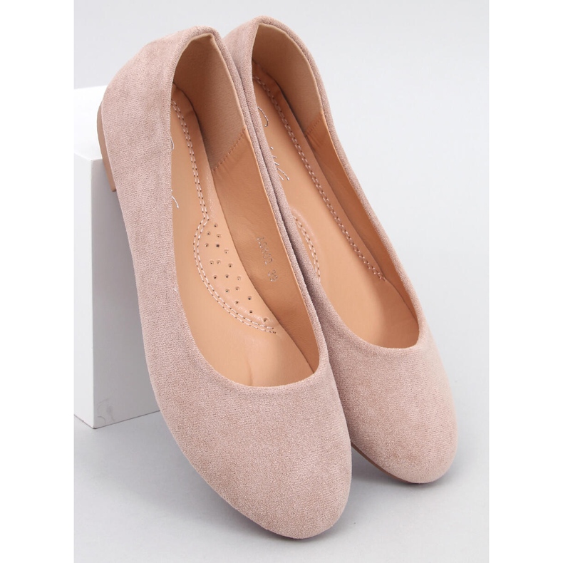 Sessa Ballerines classiques en daim kaki beige 1