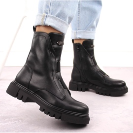 Bottines noires pour femmes sur plateforme Jezzi RMR2150-19 le noir 5