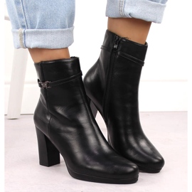 M. DASZYŃSKI Bottines isolées noires pour femmes M.Daszyński AF125-22 le noir 6
