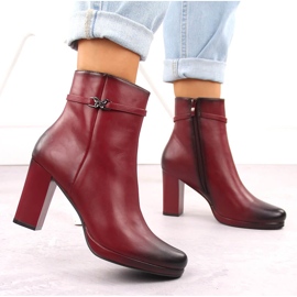 M. DASZYŃSKI Bottines isolées rouges pour femmes M.Daszyński AF125-22 5