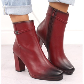 M. DASZYŃSKI Bottines isolées rouges pour femmes M.Daszyński AF125-22 6
