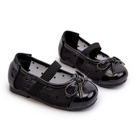 Ballerines enfant avec nœud, Noir Jellema le noir 4