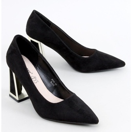 Constie Escarpins noirs à talons géométriques le noir 1