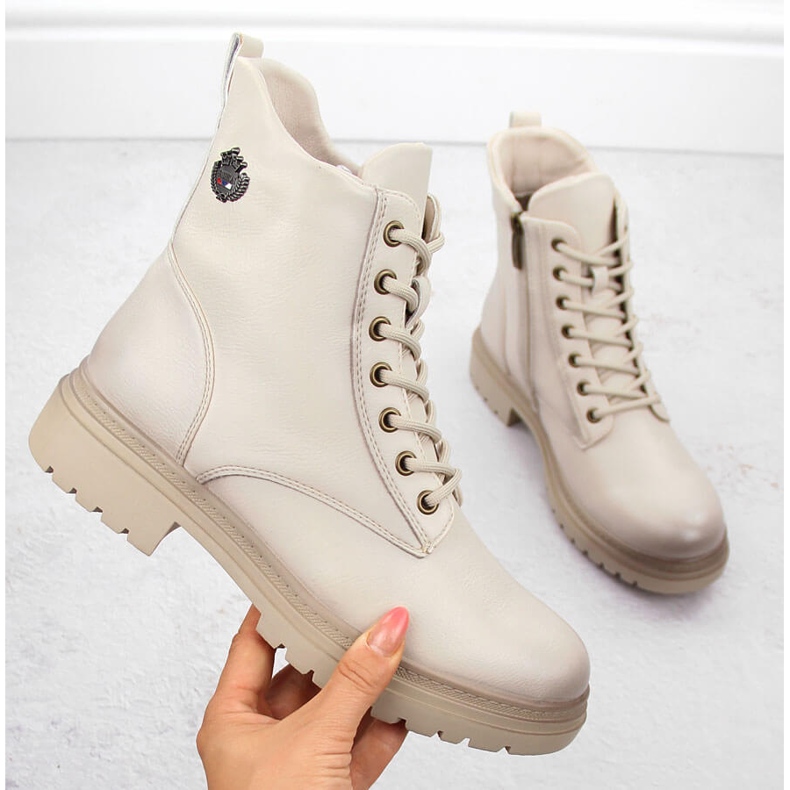 Chaussures de randonnée isolées femme, beige Potocki 12203 1 Chaussures de randonnée isolées femme, beige Potocki 12203 1
