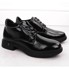 Bottines femme en cuir verni noir Vinceza 58413 2