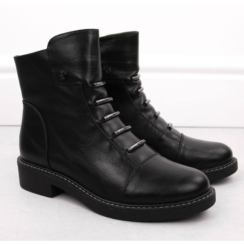 Bottines isolées noires pour femmes Jezzi ASA252-5 le noir 2