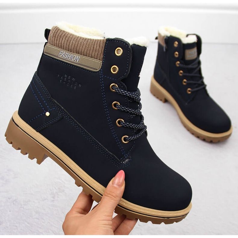 Bottines femme bleu marine Potocki 97301 1