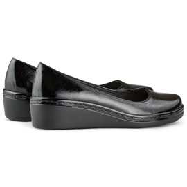 Escarpins femme vernis noirs à semelles basses 1