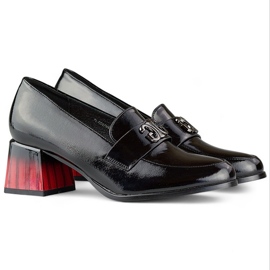 Escarpins vernis noirs pour femmes à talon haut, chaussures pour femmes le noir 1 Escarpins vernis noirs pour femmes à talon haut, chaussures pour femmes le noir 1