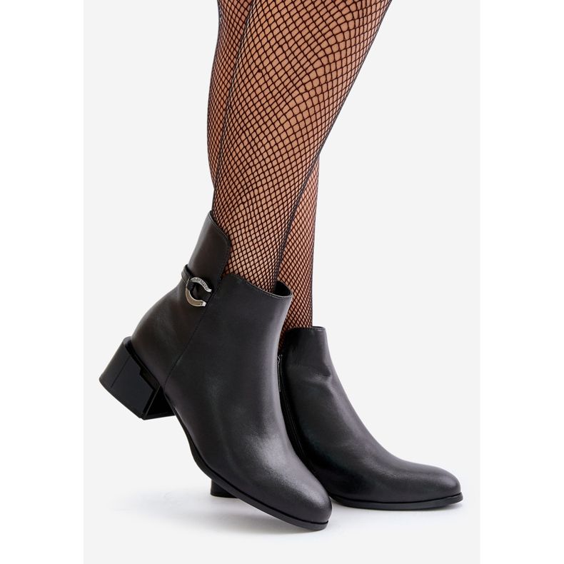 Bottes isolées à talons hauts pour femmes fermées par une fermeture éclair, noir Vinceza 66724 le noir 1