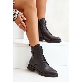 Bottes de travail isolées pour femmes, cuir naturel, noir Vinceza 66688 le noir 2 Bottes de travail isolées pour femmes, cuir naturel, noir Vinceza 66688 le noir 2