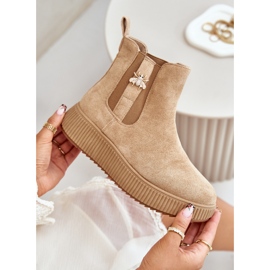 Bottes à Enfiler Pour Femme Sur La Plateforme Avec Une Épingle, Eco Daim Marron, Ciatheia brun 2 Bottes à Enfiler Pour Femme Sur La Plateforme Avec Une Épingle, Eco Daim Marron, Ciatheia brun 2