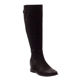 Bottes avec une fermeture éclair décorative Edeo 3138 le noir 1