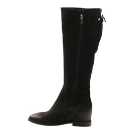 Bottes avec une fermeture éclair décorative Edeo 3138 noir 2