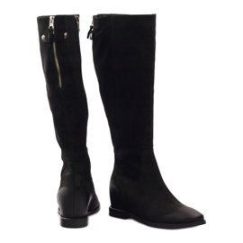 Bottes avec une fermeture éclair décorative Edeo 3138 noir 3