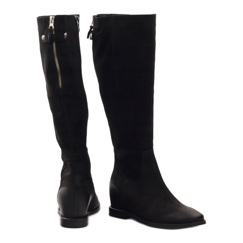 Bottes avec une fermeture éclair décorative Edeo 3138 le noir 3