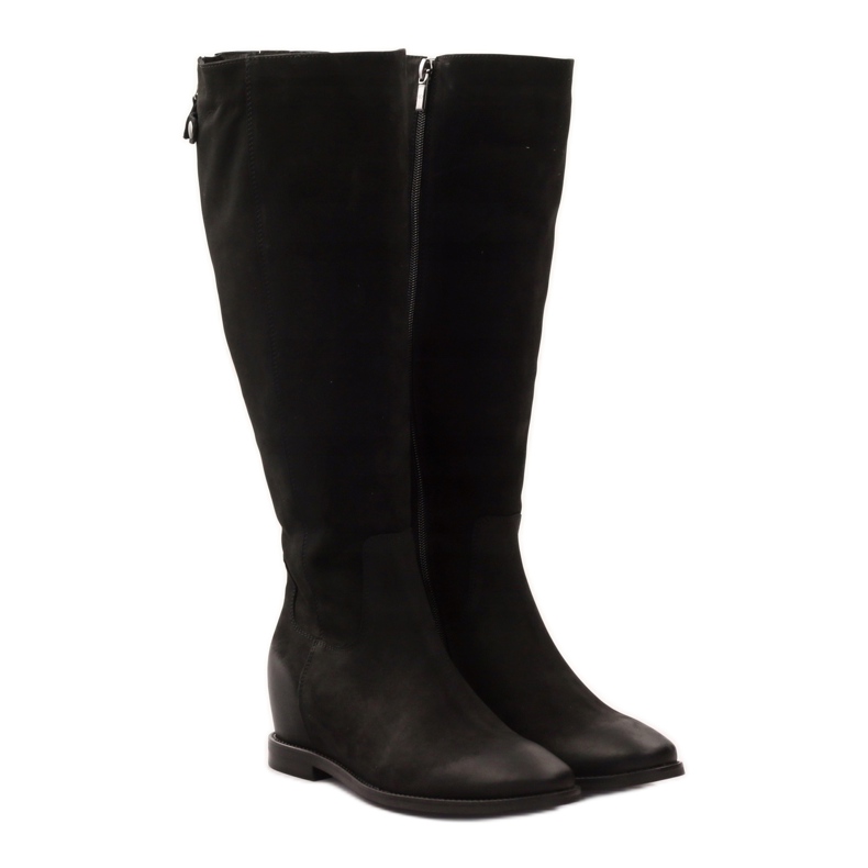 Bottes avec une fermeture éclair décorative Edeo 3138 le noir 4