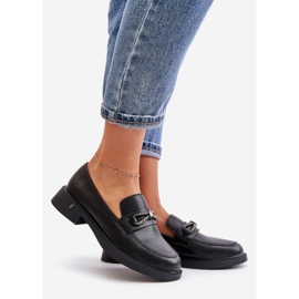 Mocassins Pour Femmes En Cuir Naturel Vinceza 62181 Noir 1