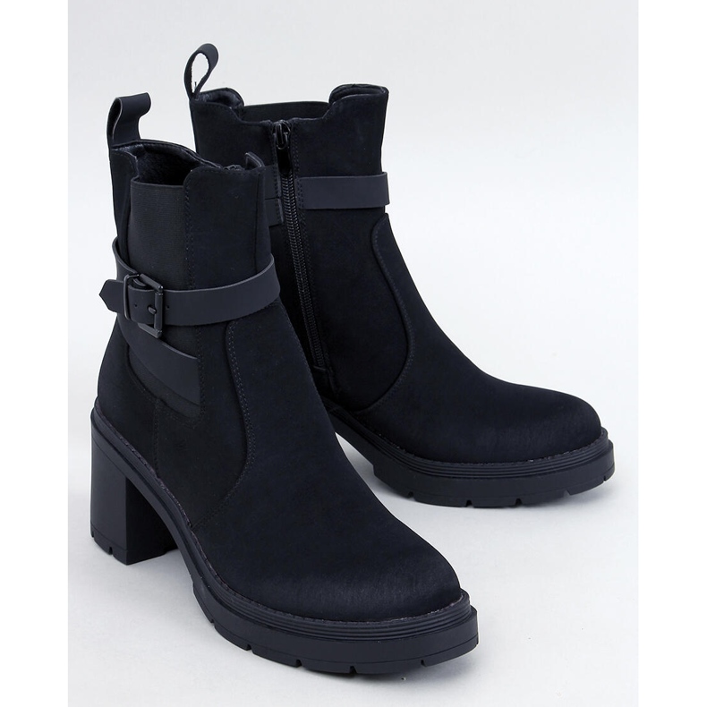 Tanish Bottines noires confortables à talons hauts le noir 1