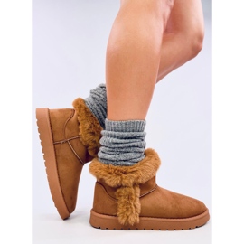 Bottines courtes Emus avec fourrure Sissoi Camel brun 4