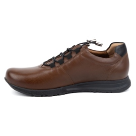 Chaussures en cuir pour hommes KAMPOL 25/74 marron brun 1