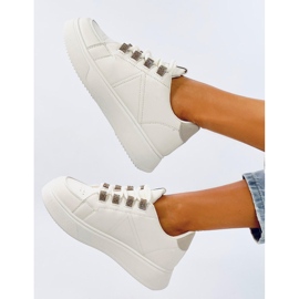Sadri Baskets beiges à lacets épais 1