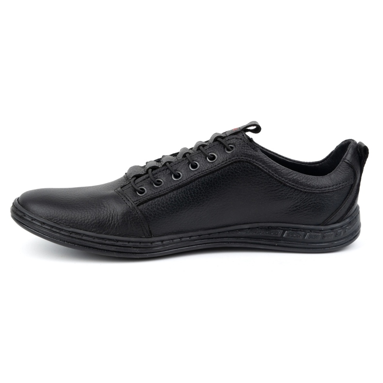 Polbut Chaussures décontractées en cuir pour hommes 2121 noires 1
