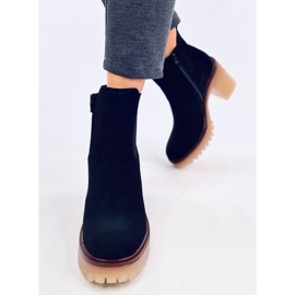 Mattis Bottines noires à talons larges avec protecteur le noir 5