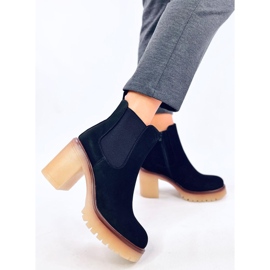 Mattis Bottines noires à talons larges avec protecteur le noir 3