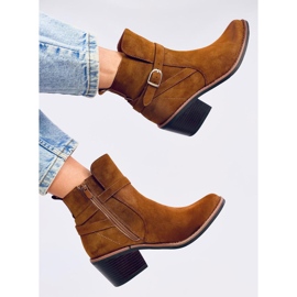 Bottes de cowboy à talons bas Cunnig Camel brun 5